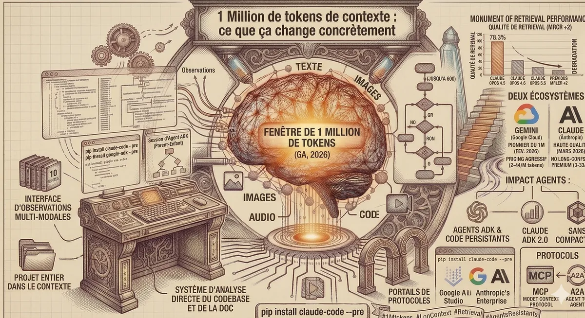 Fenêtre de contexte de 1 million de tokens - Claude et Gemini changent la donne pour les développeurs
