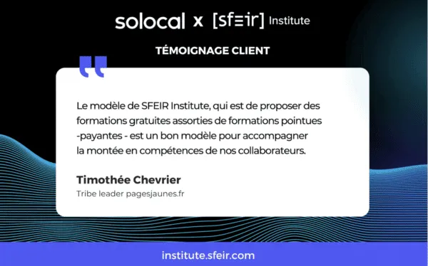 Solocal : former ses équipes avec SFEIR Institute pour accélérer la transformation numérique du Groupe
