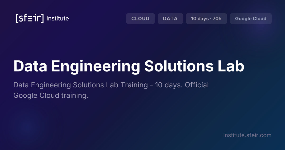 Data Engineering Solutions Lab | SFEIR Institute
